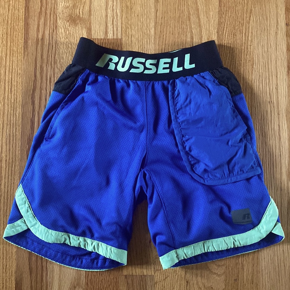 Russell Athletic Media Shorts Blue Dri Power Basketball
